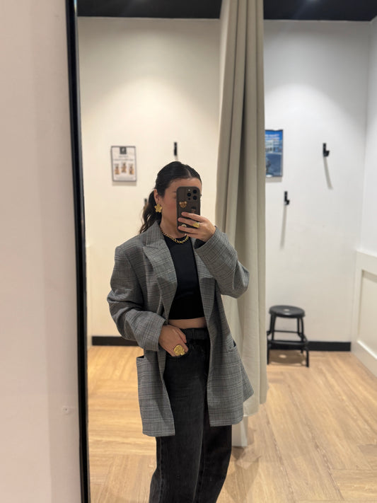 Blazer à carreaux M