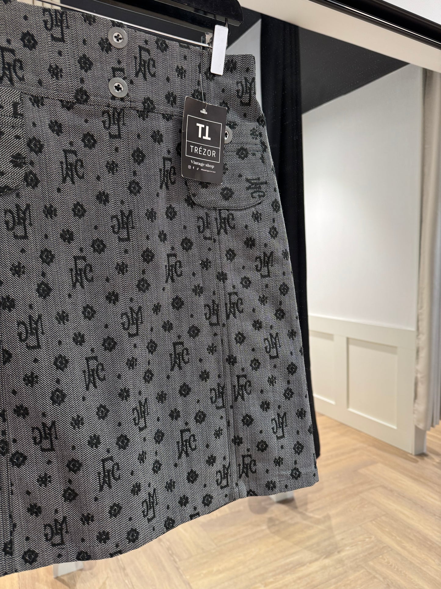 Jupe courte vintage à motifs 40