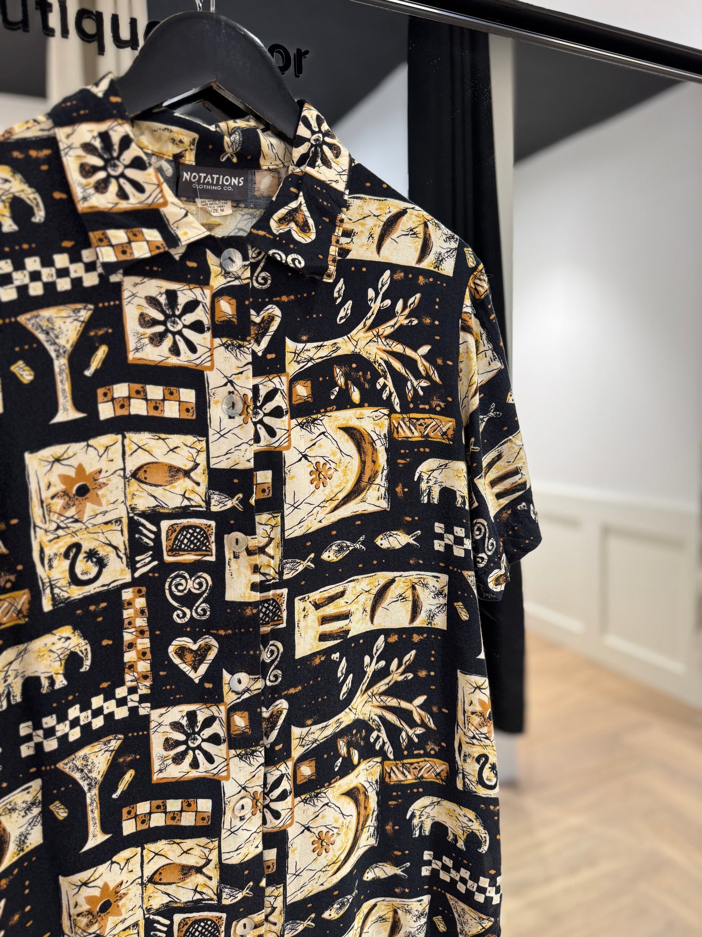 Blouse vintage à motifs M