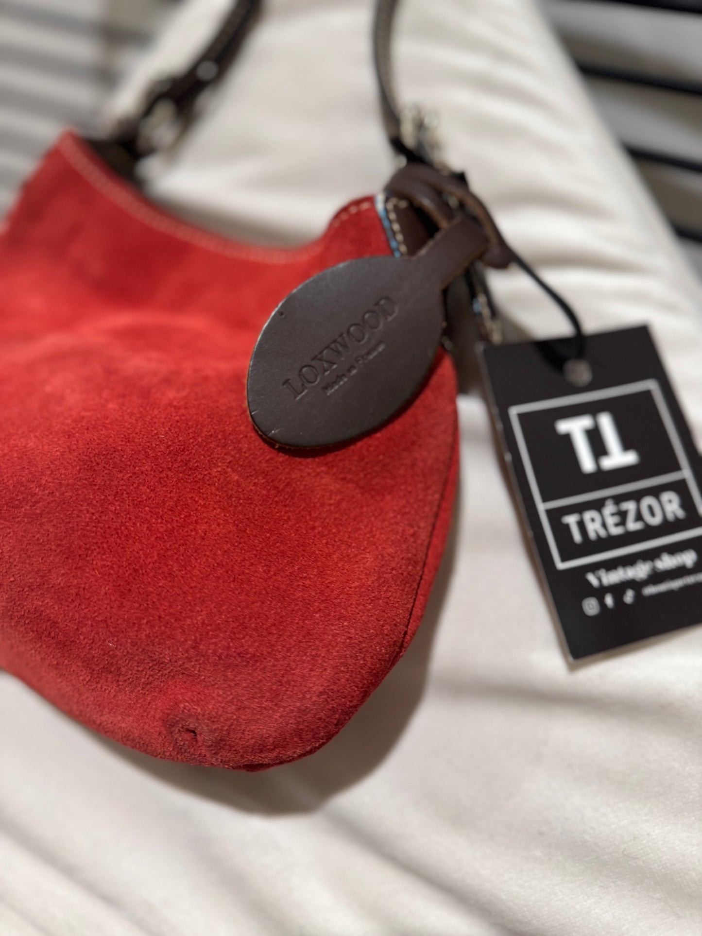 Petit sac rouge en cuir Loxwood