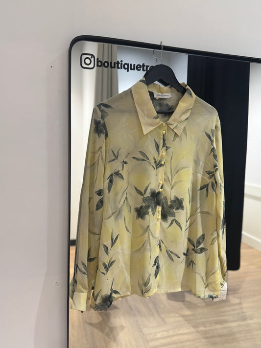 Blouse vintage à fleurs XXL