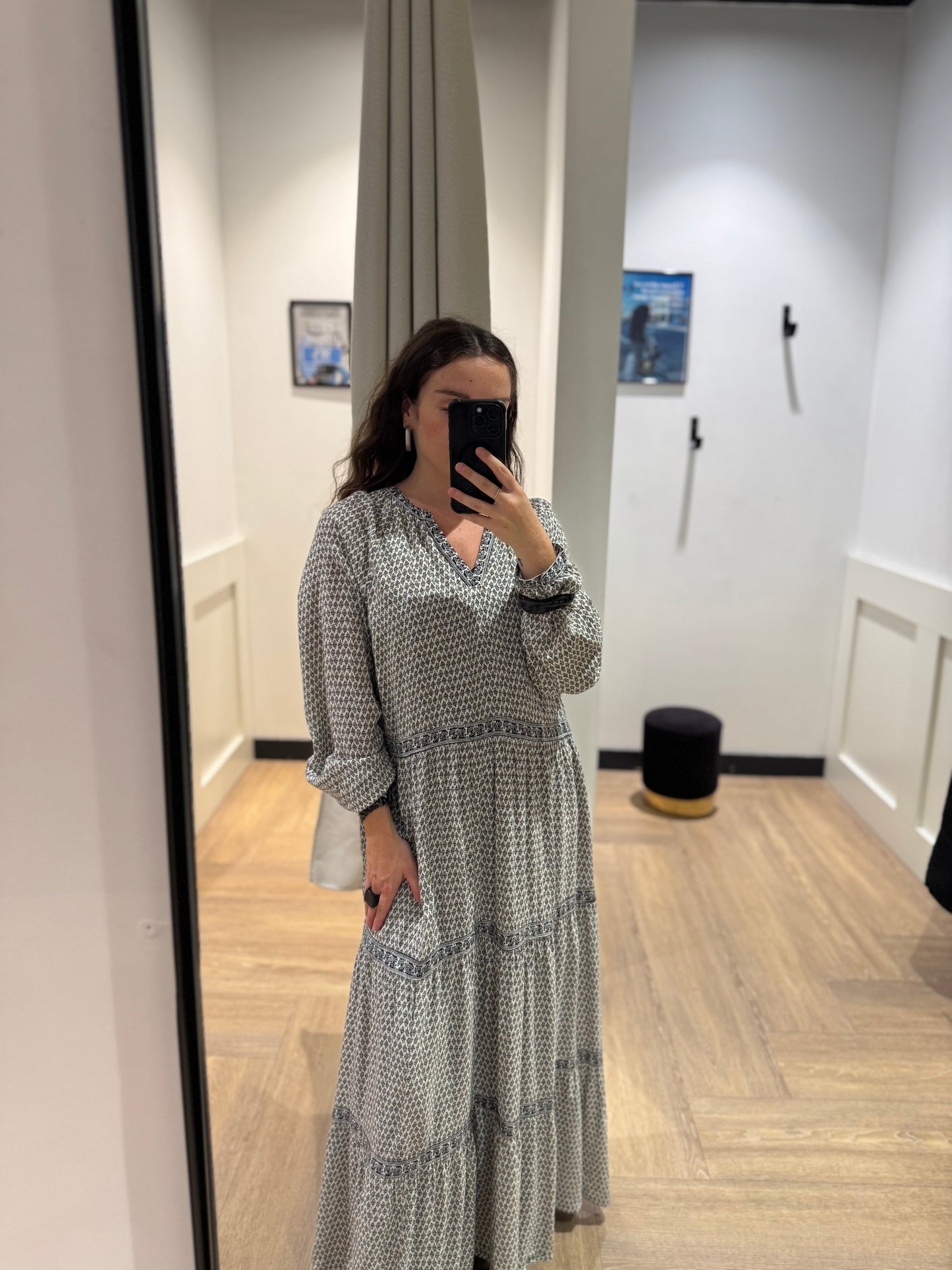 Robe longue à motifs L