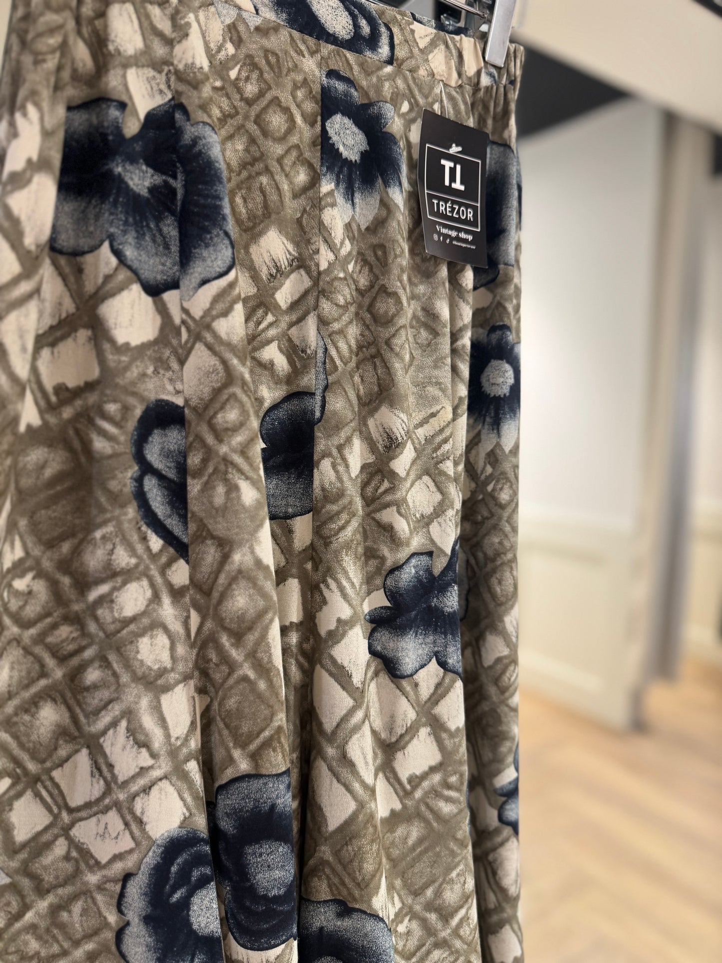 Jupe longue vintage à fleurs 34