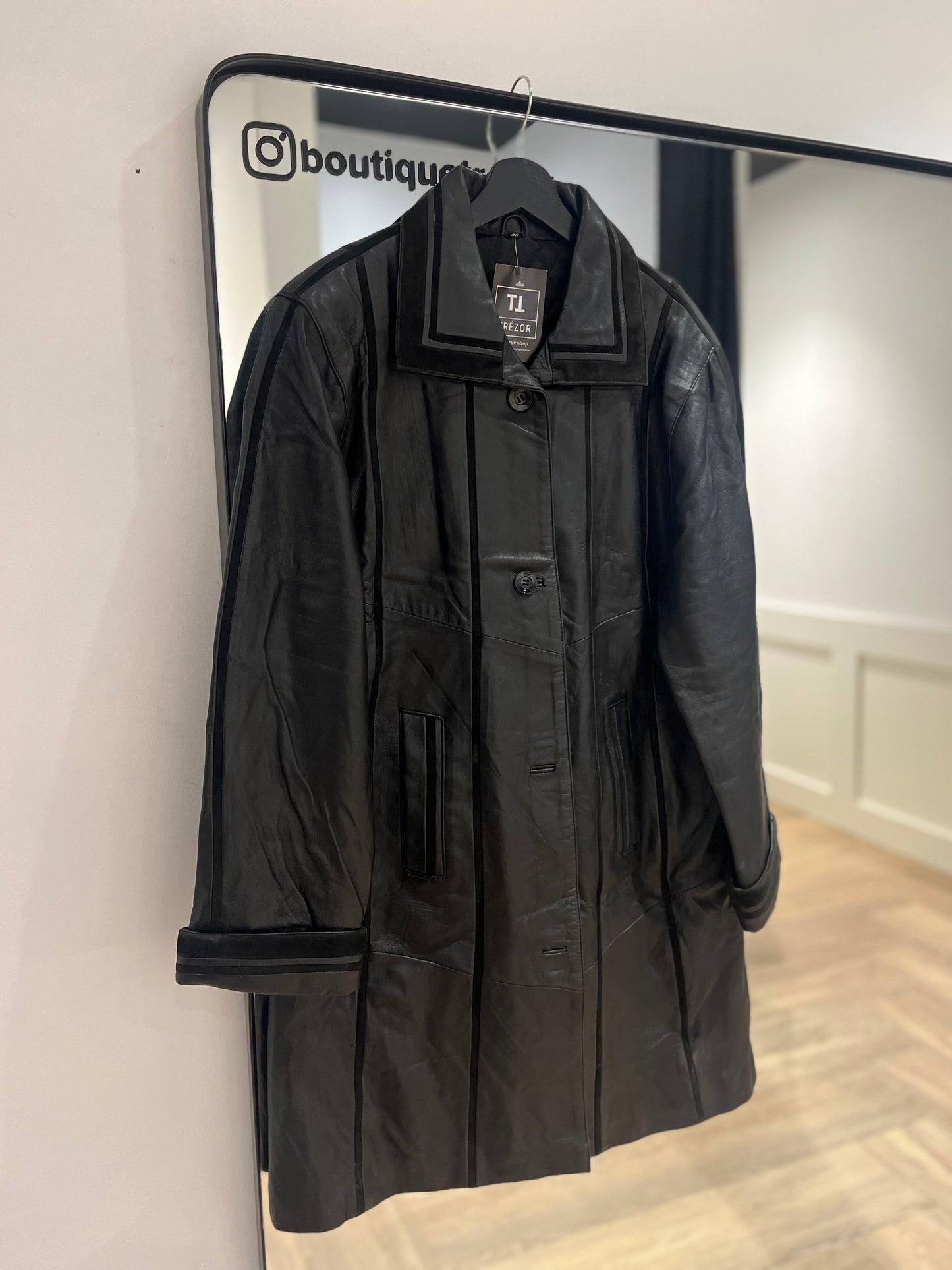 Veste en cuir vintage L