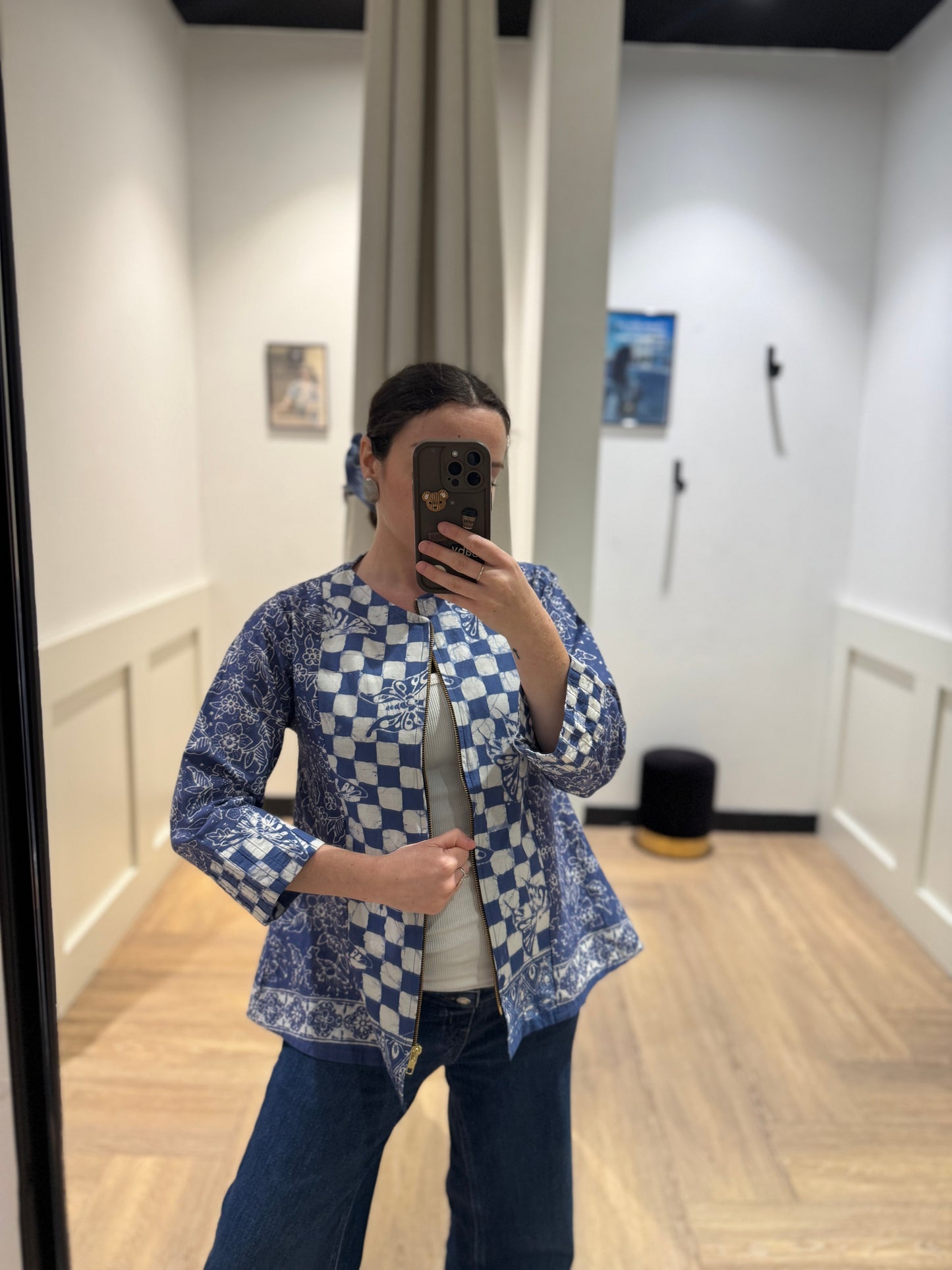 Veste vintage à motifs S