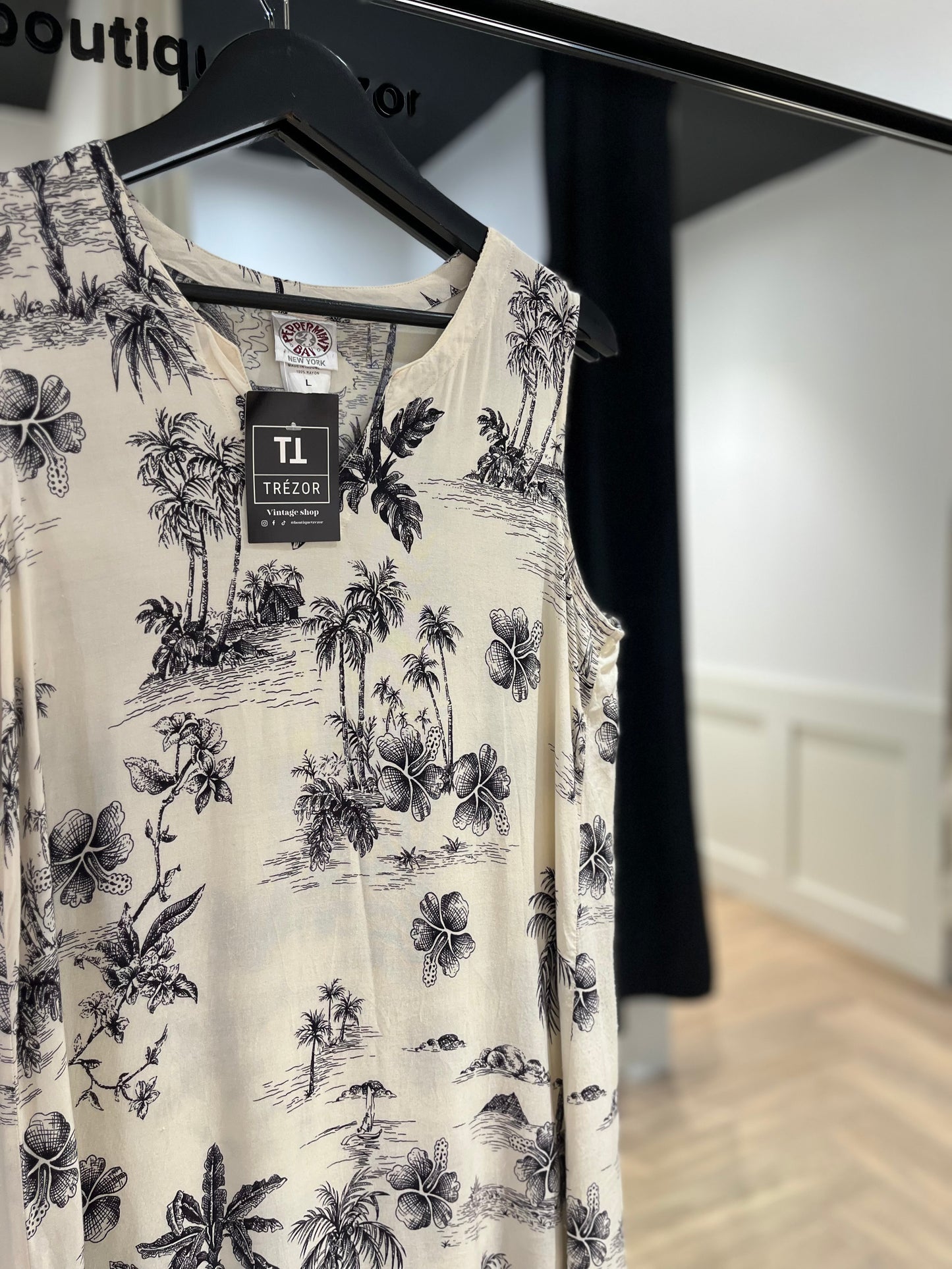 Robe à motifs palmiers L