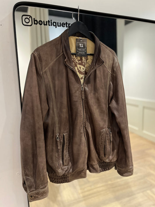 Veste en cuir vintage L/XL