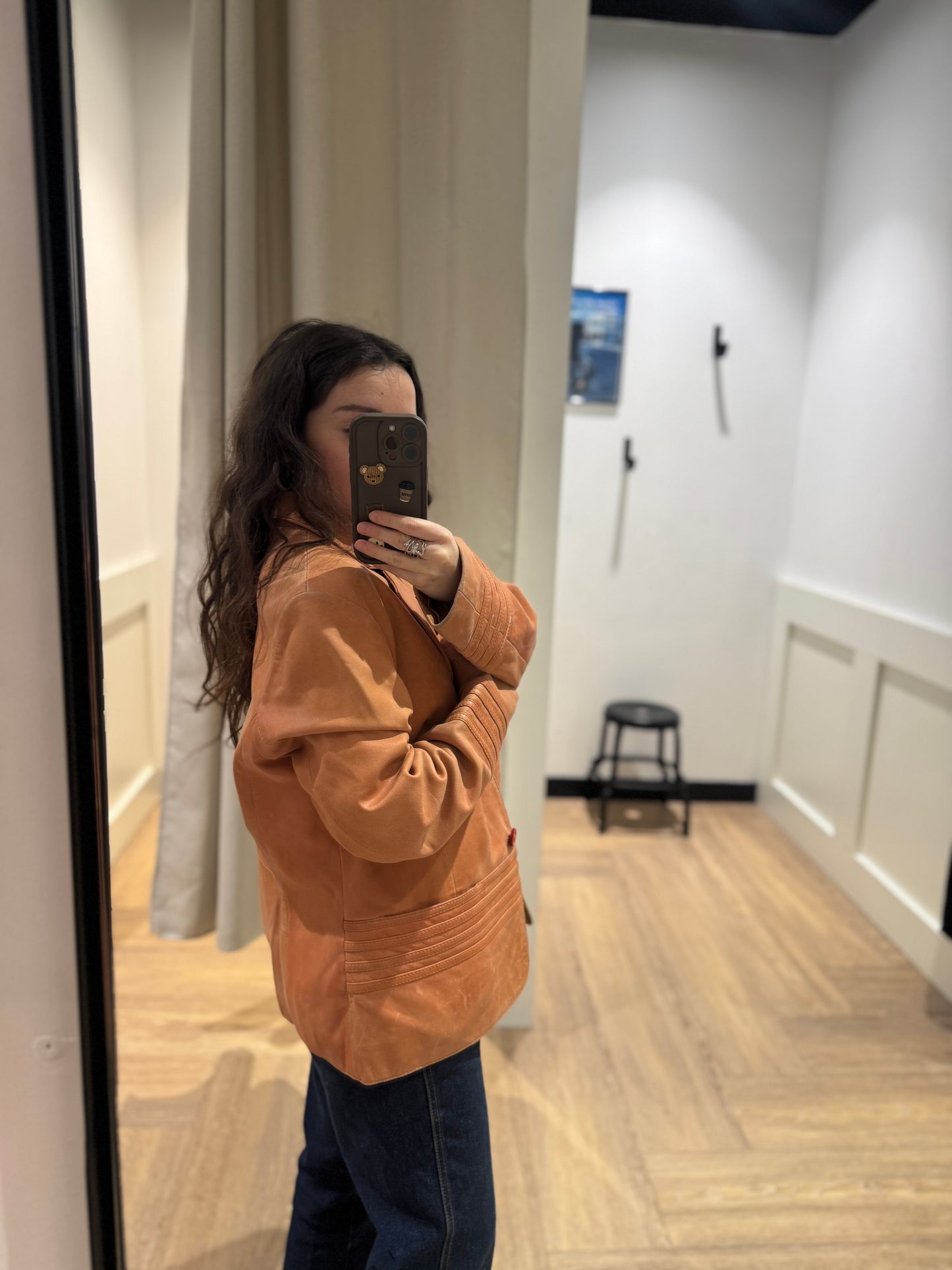 Veste en cuir vintage L