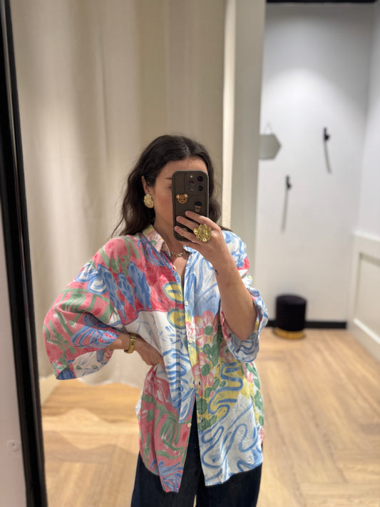 Chemise vintage à motifs L