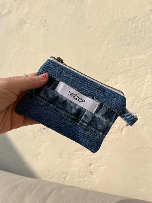 Porte-monnaie en jean upcyclé Trézor