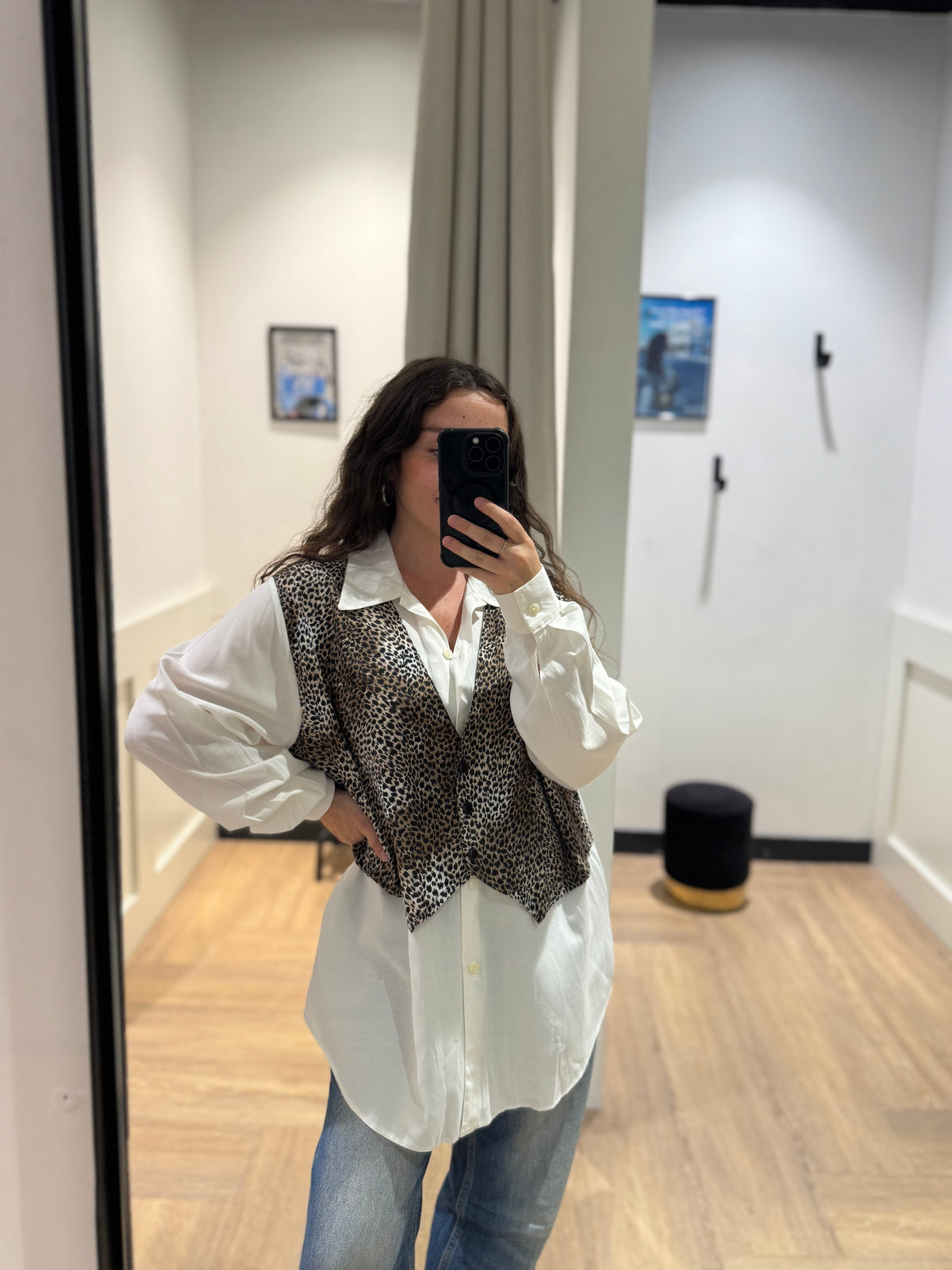 Blouse vintage léopard M
