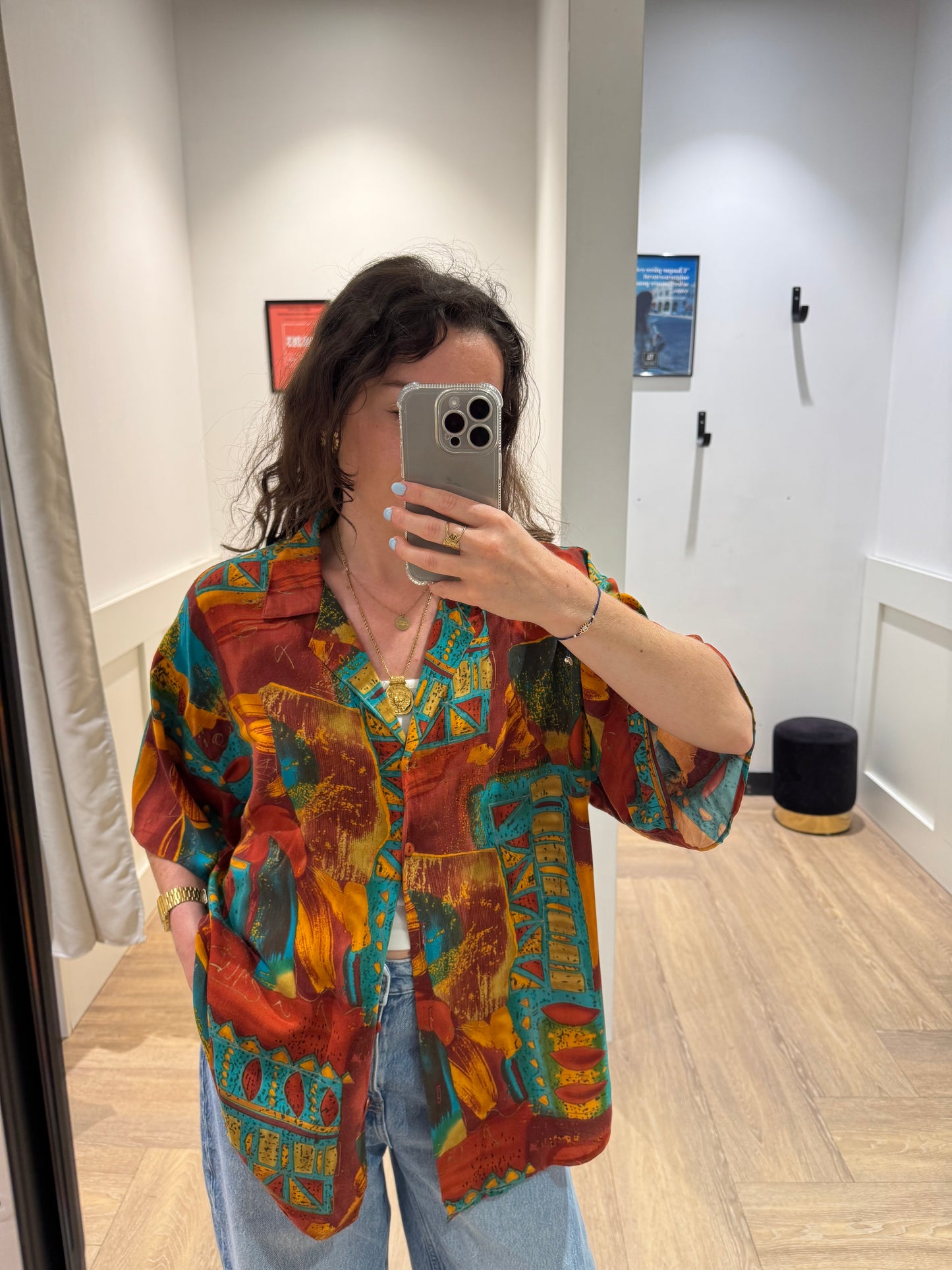 Chemise vintage à motifs XL