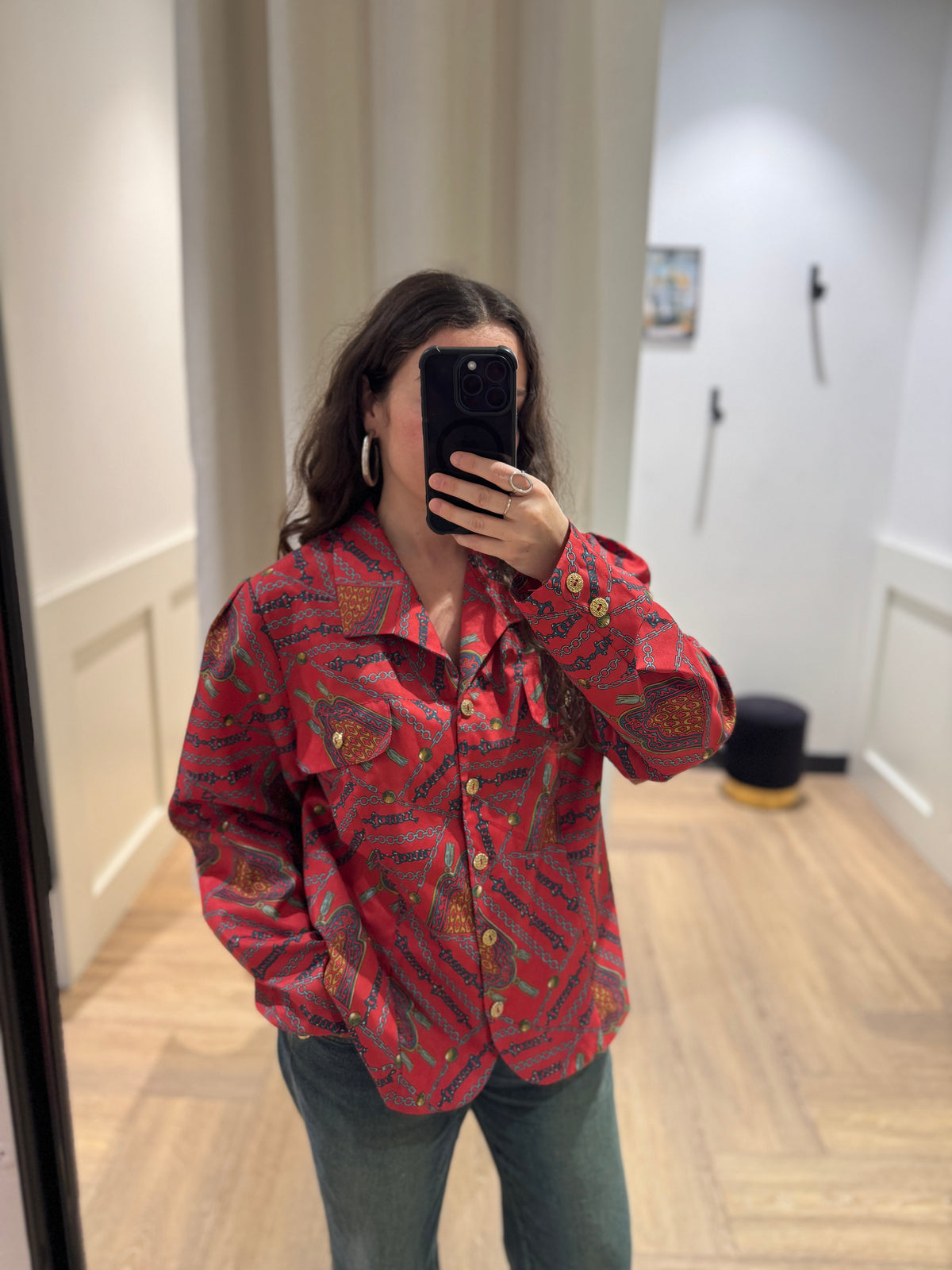 Blouse vintage à motifs L