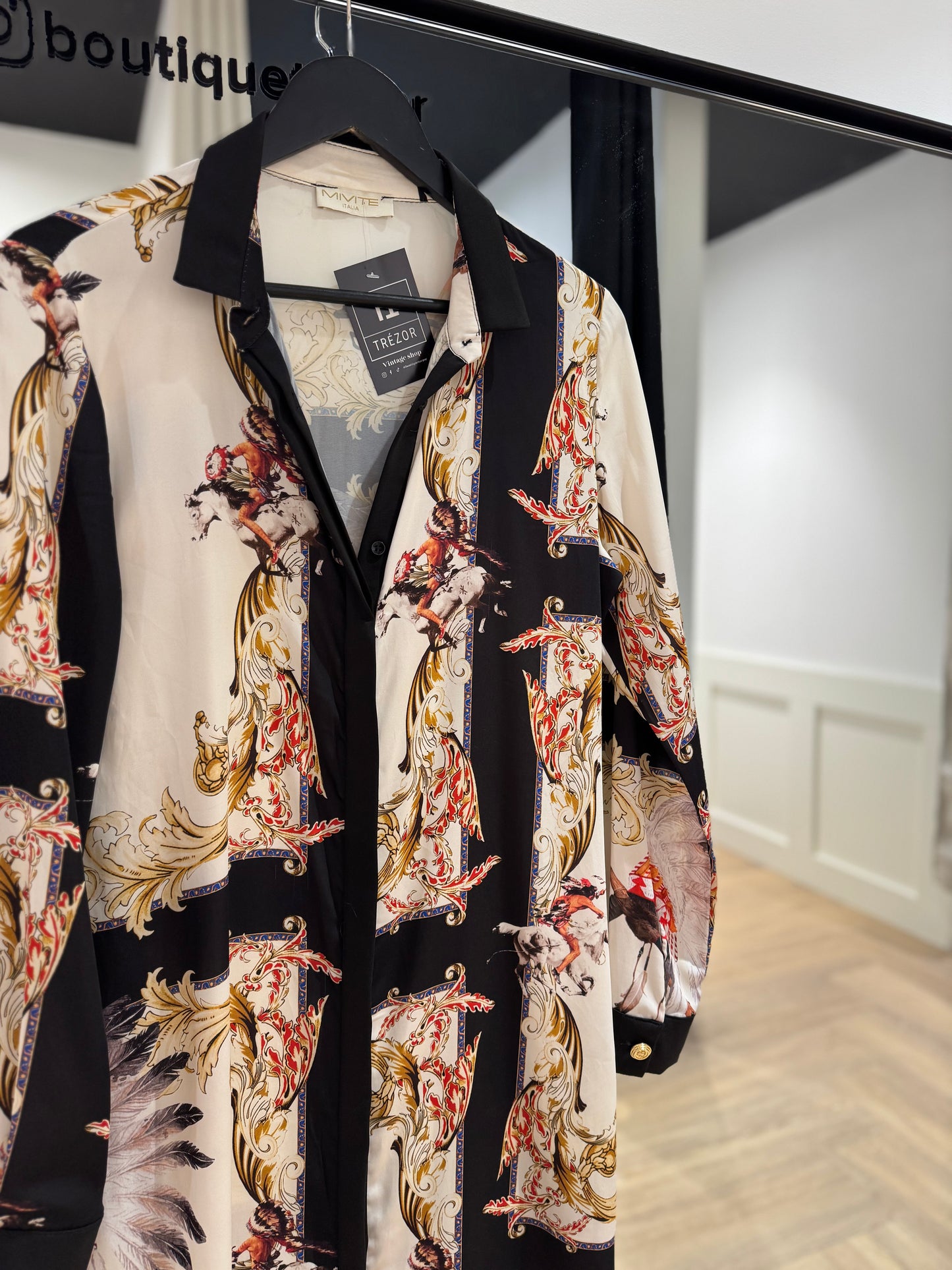 Robe chemise à motifs M/L
