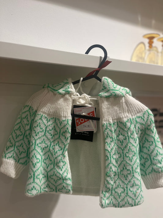 Gilet enfant vintage à motifs et capuche