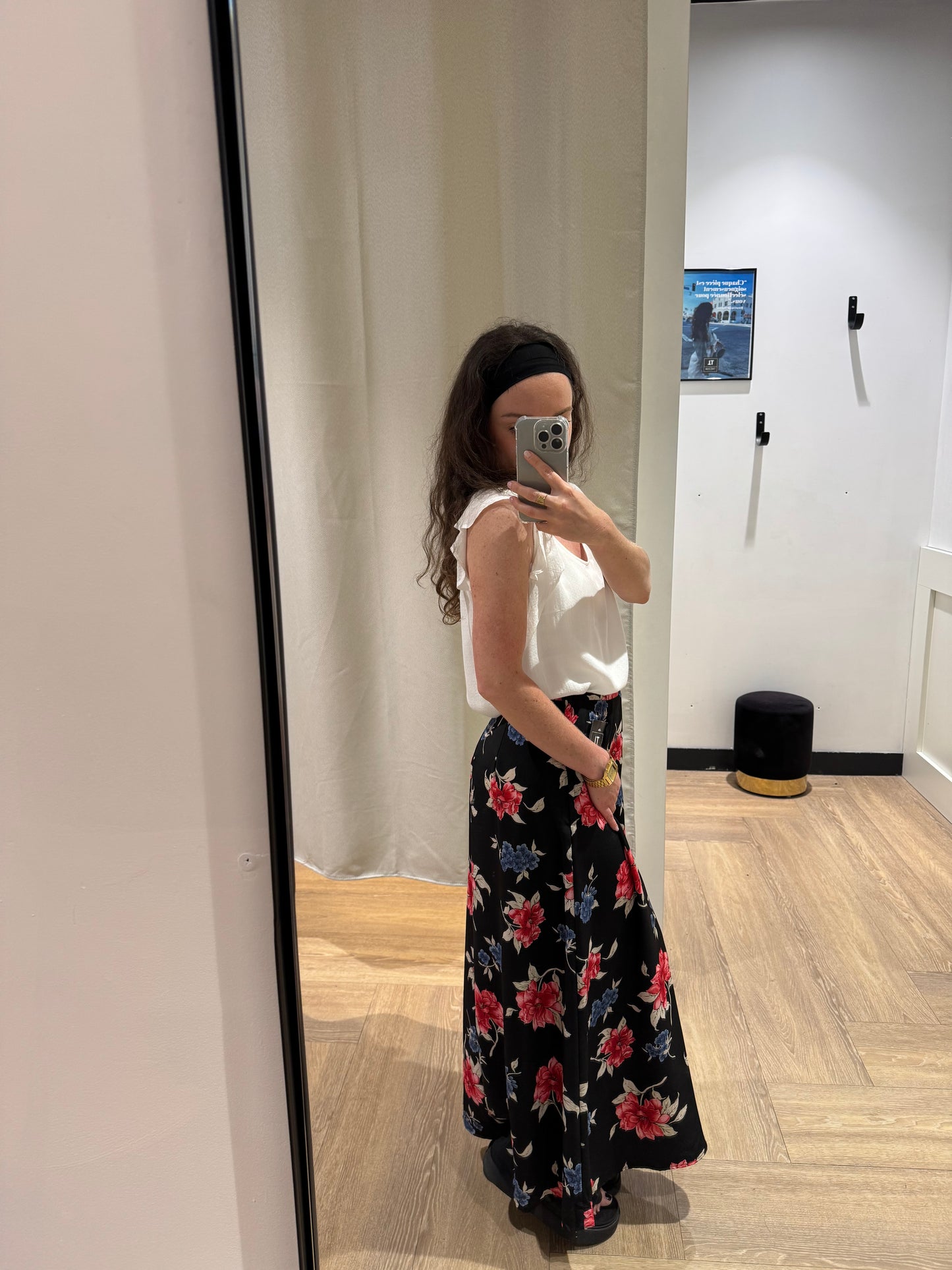 Jupe longue à fleurs 36