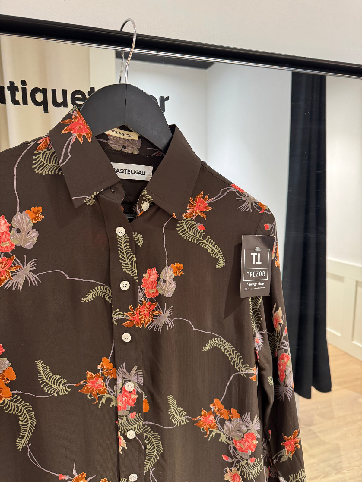 Blouse à motifs fleurs M/L