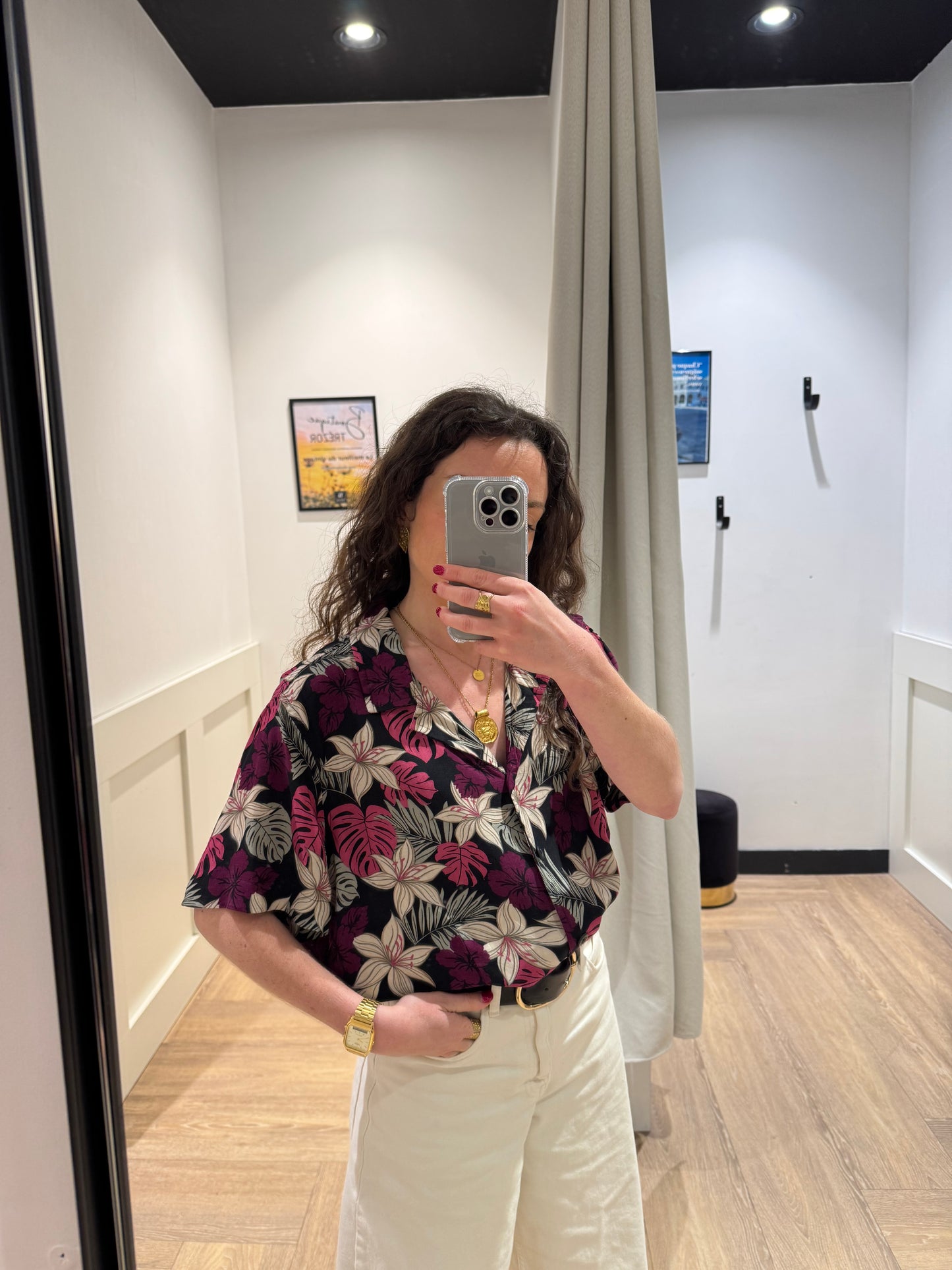Chemise à fleurs hawaïennes XL