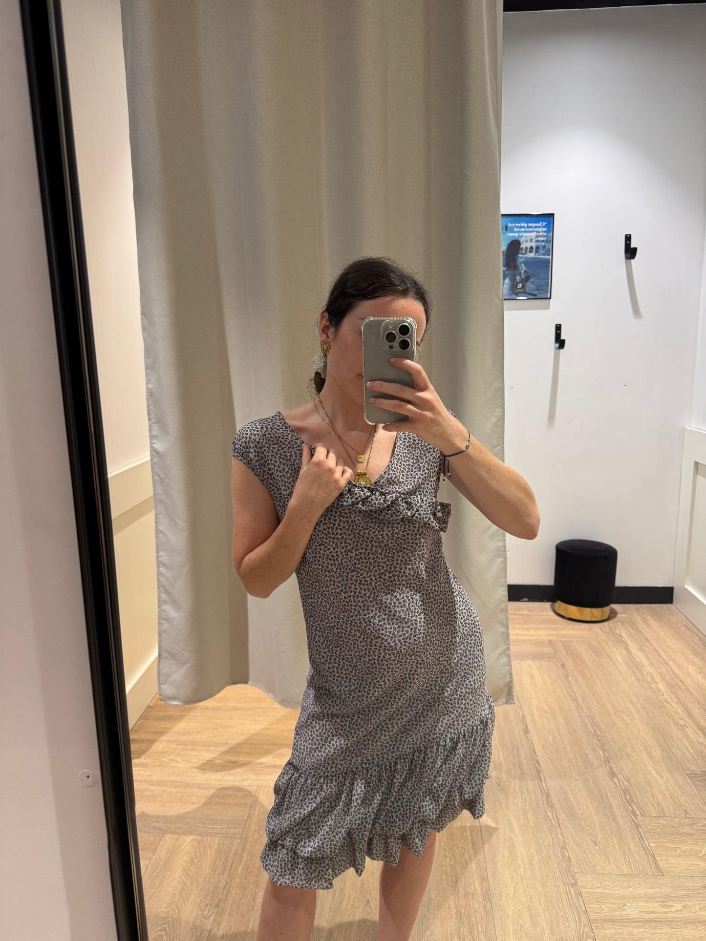 Robe d’été à fleurs et volants S