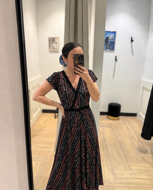 Robe longue à motifs S