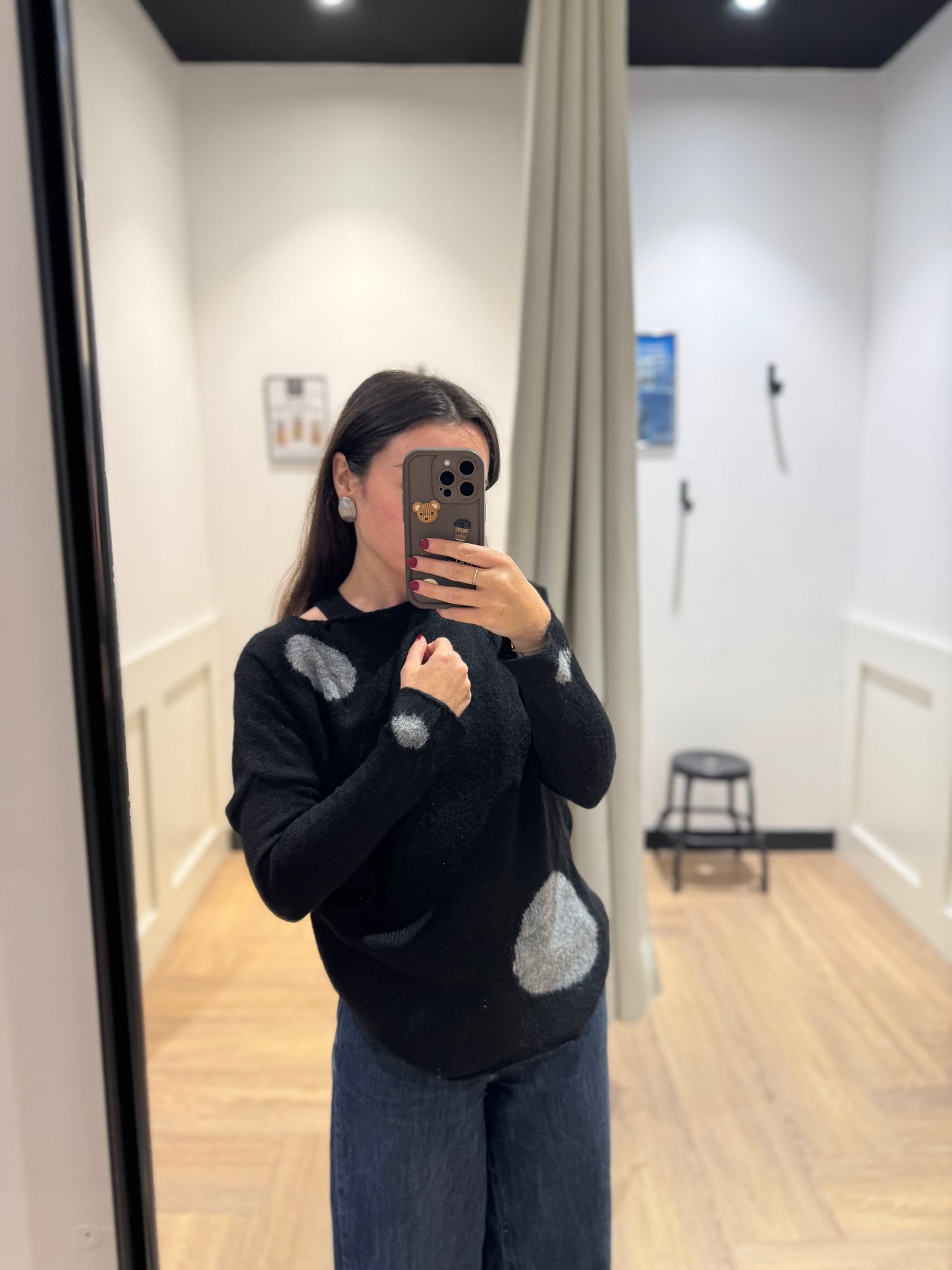 Pull en laine à pois S