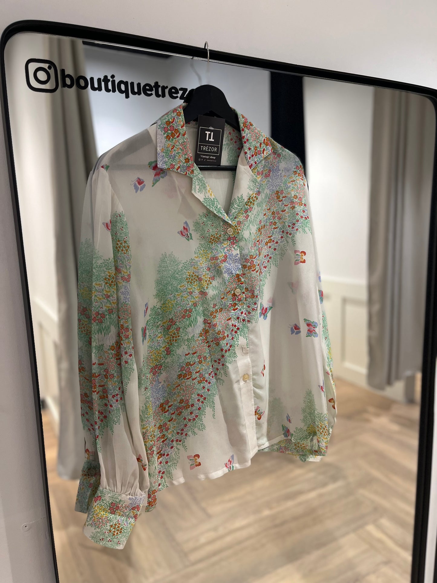 Blouse vintage à fleurs M