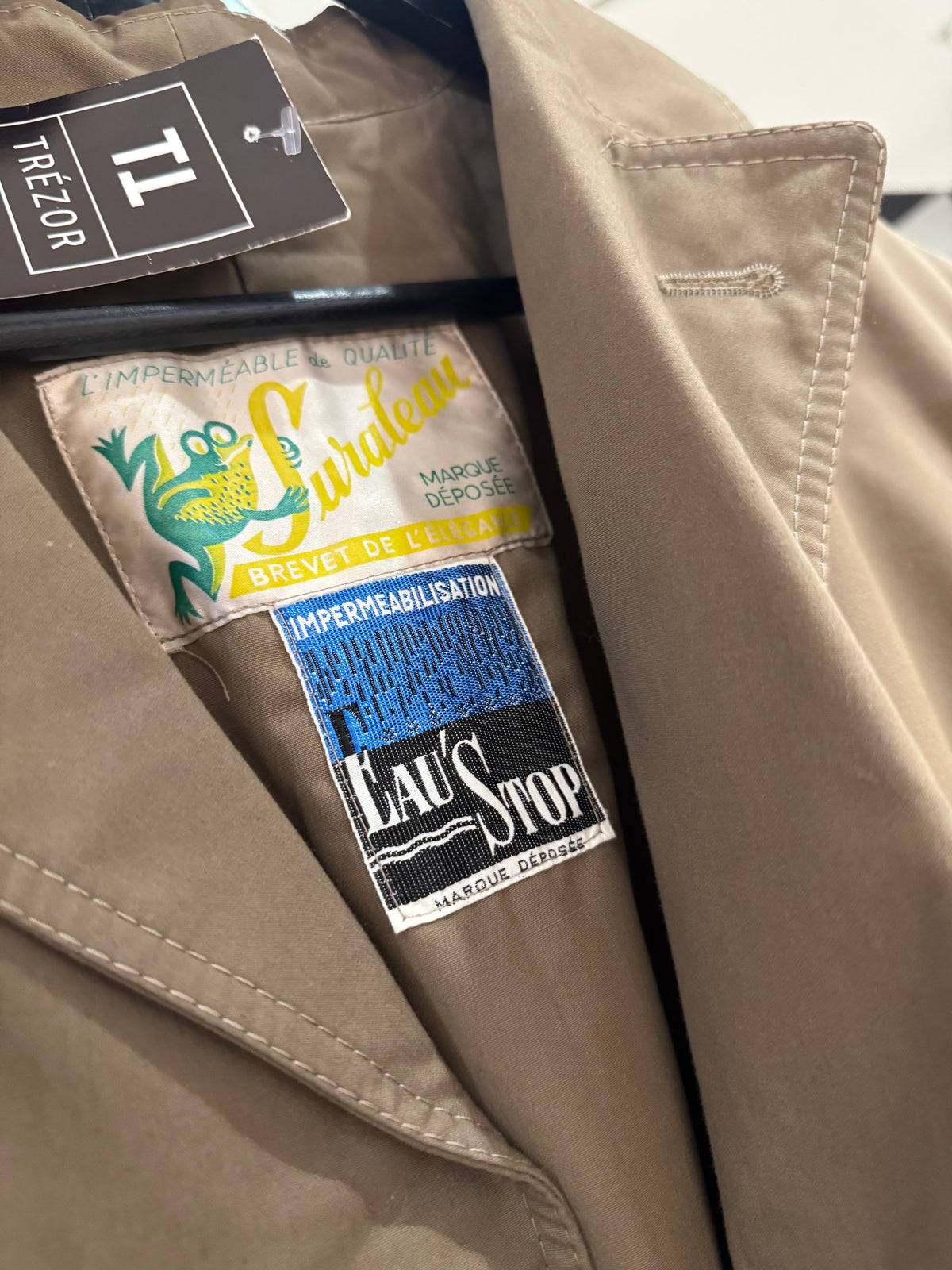 Veste trench imper vintage homme M
