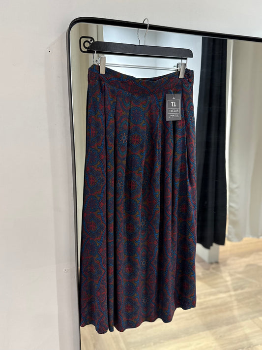 Jupe plissée vintage à motifs S