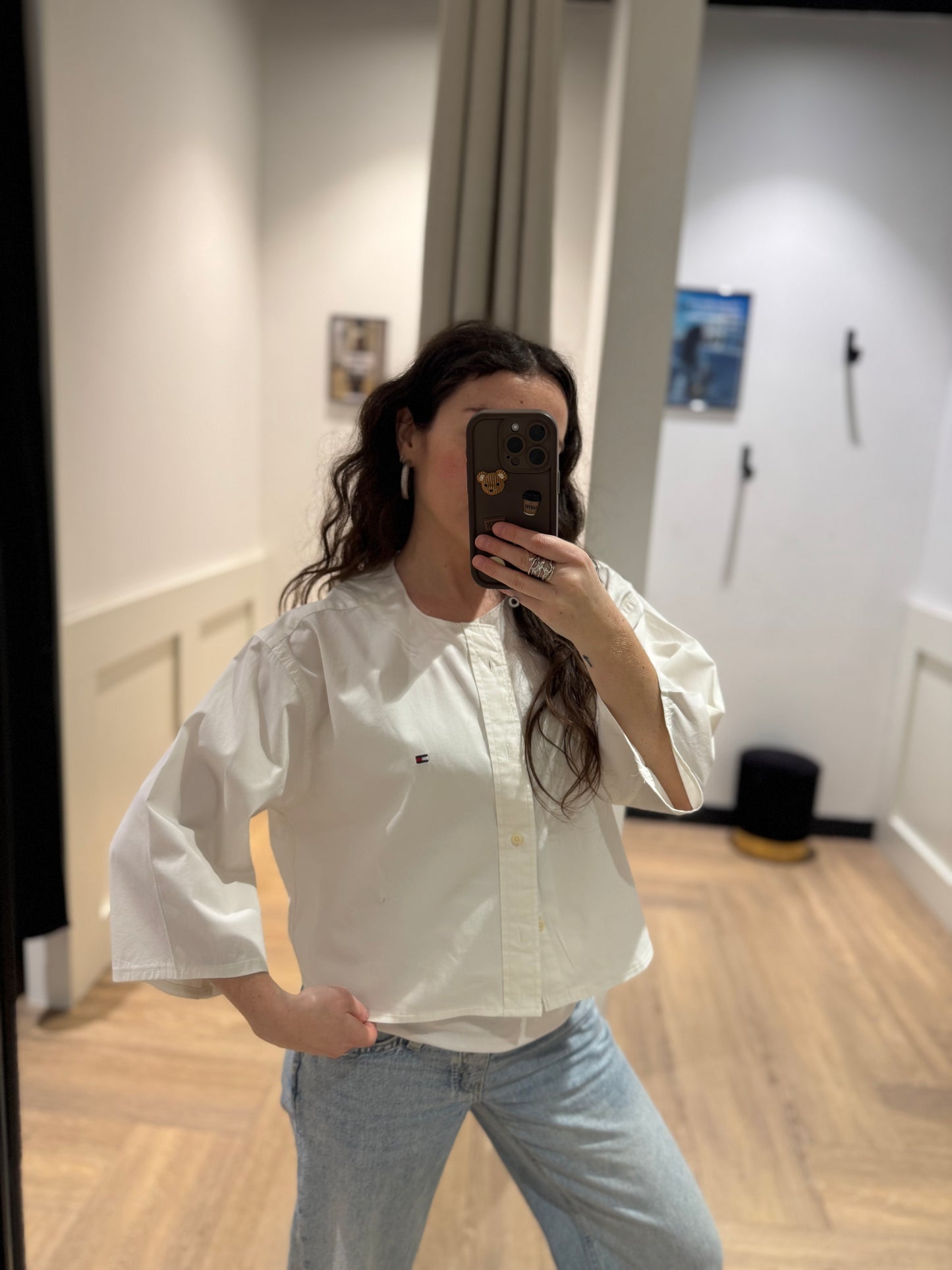 Chemise blanche Tommy Hilfiger upcyclée S/M