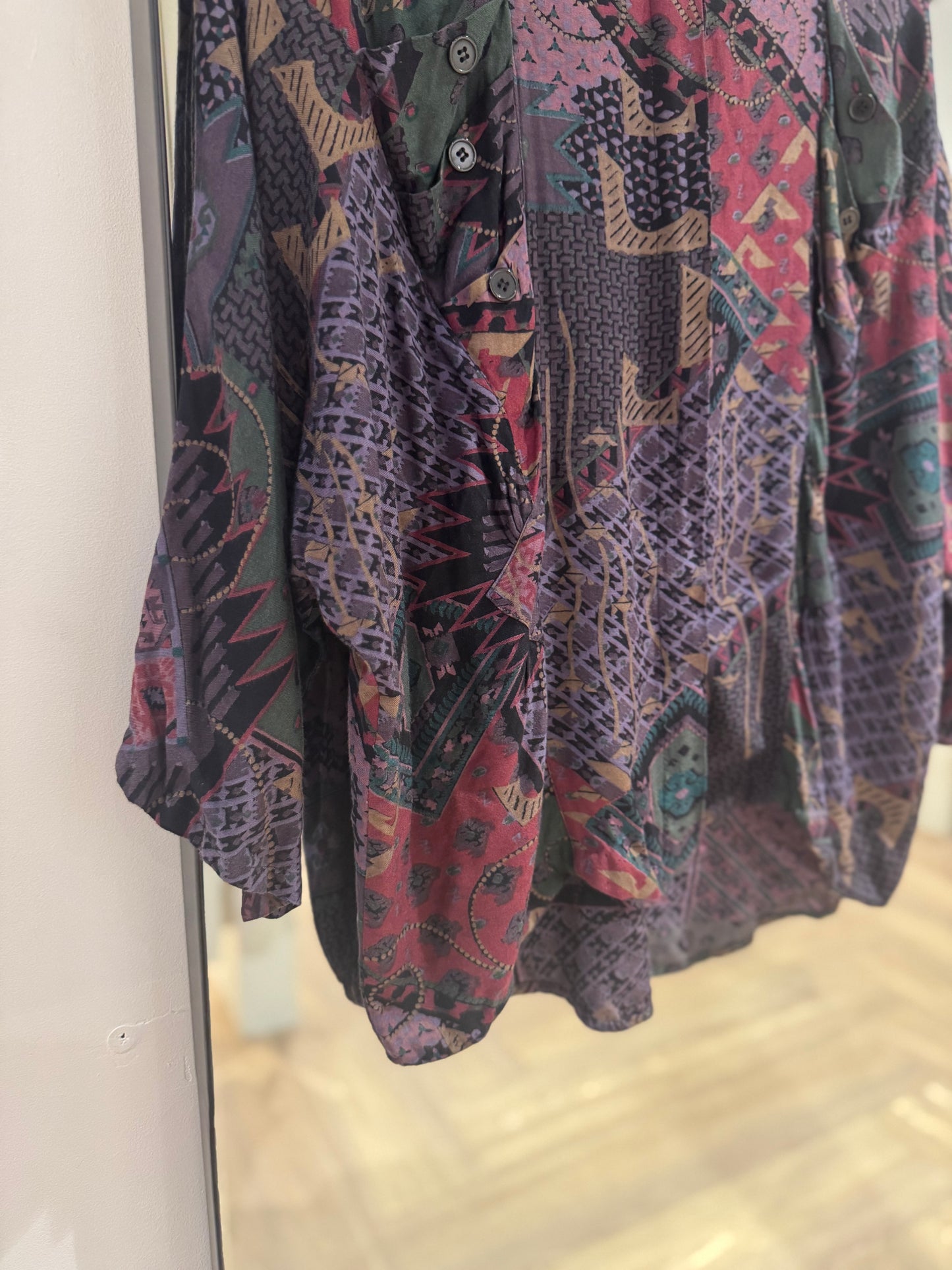 Blouse vintage à motifs M