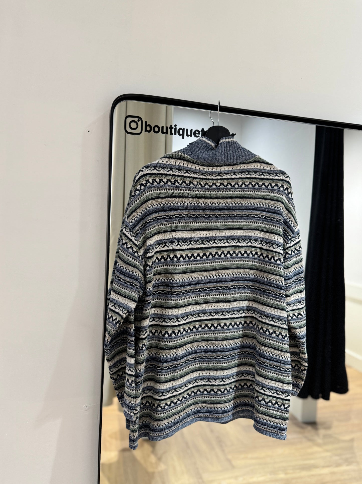 Pull vintage à rayures XL