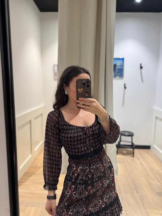 Robe courte à motifs S