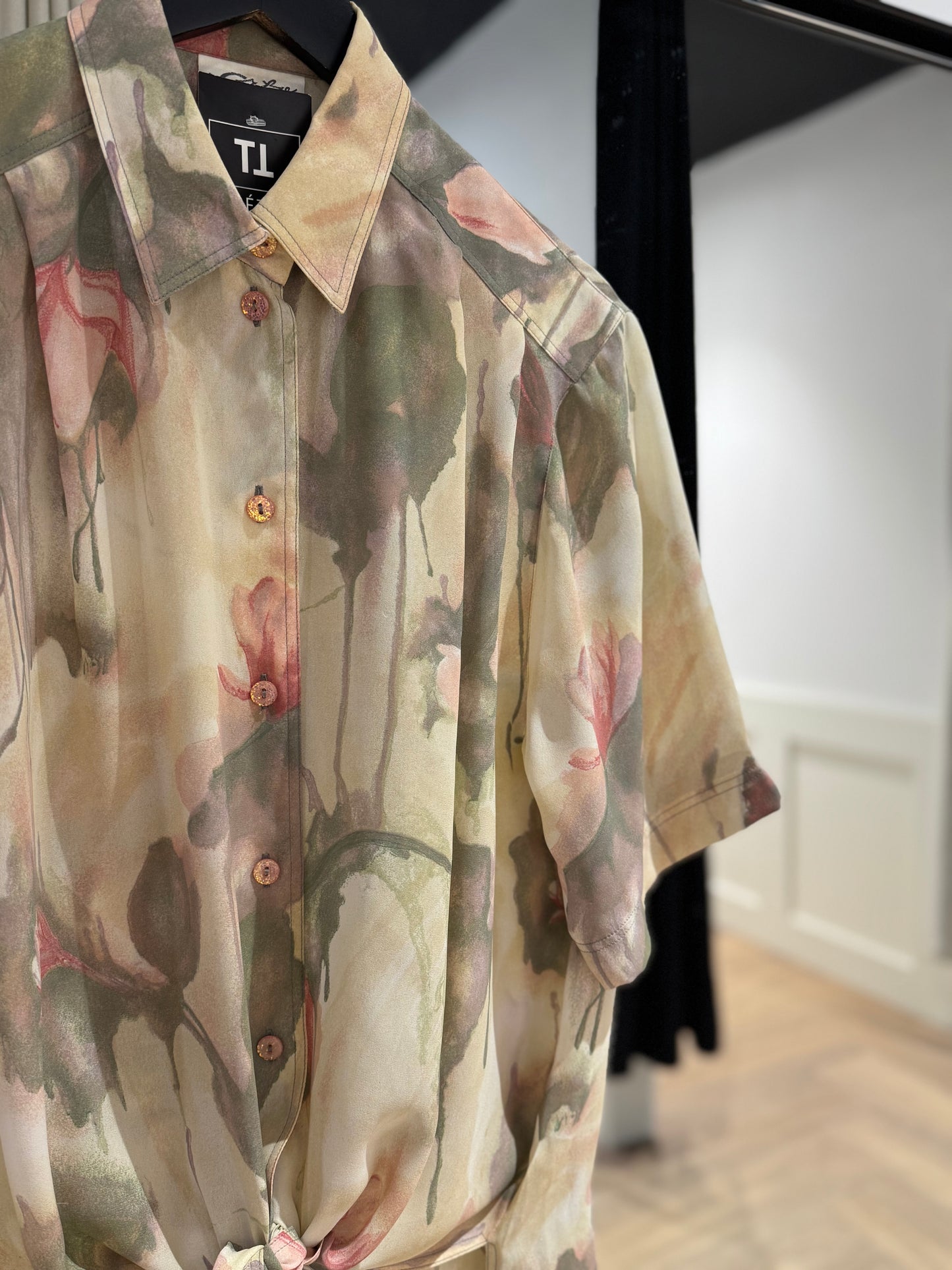Blouse vintage à motifs XL