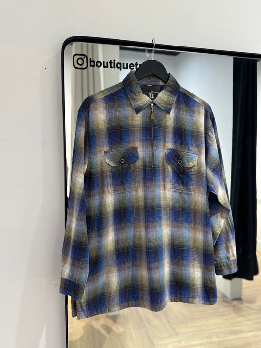 Chemise vintage à carreaux M