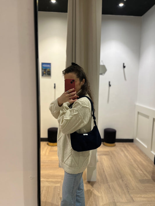 Sac baguette upcyclé Trézor x Au fil d’Amandine