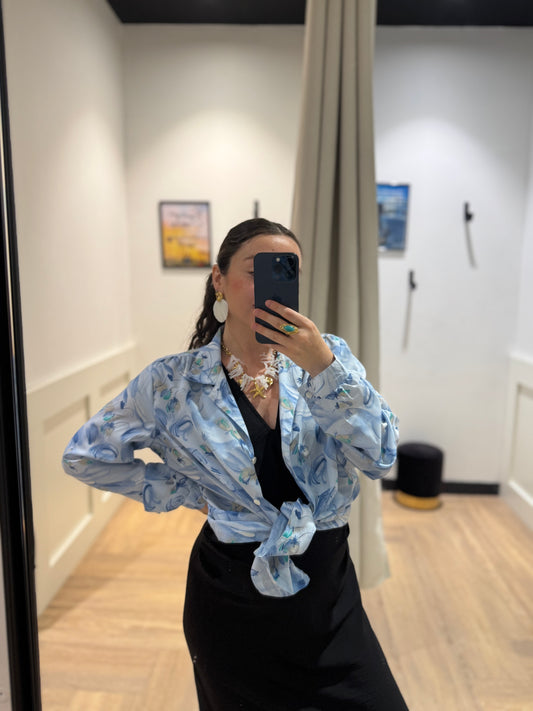 Blouse vintage à motifs M