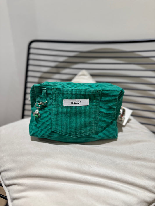 Trousse en velours upcyclé faite main