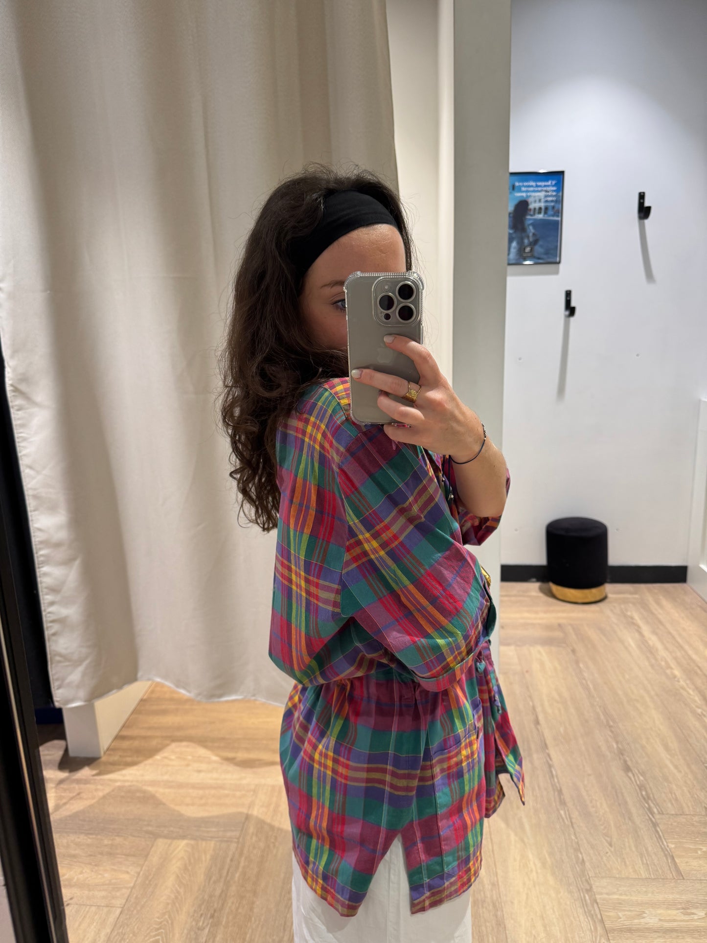 Chemise vintage à carreaux XL