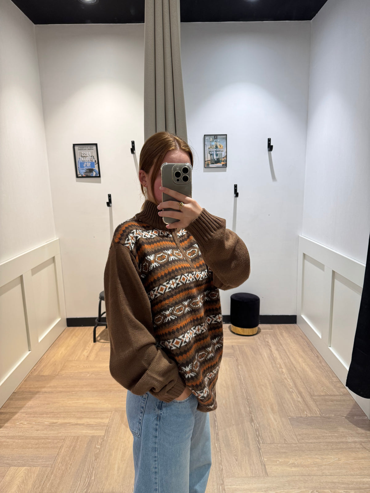Pull mixte à motifs L