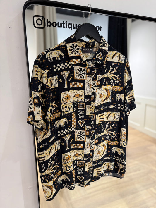 Blouse vintage à motifs M