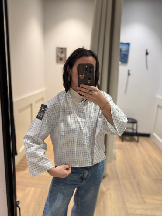 Chemise upcyclée Tommy Hilfiger à carreaux M