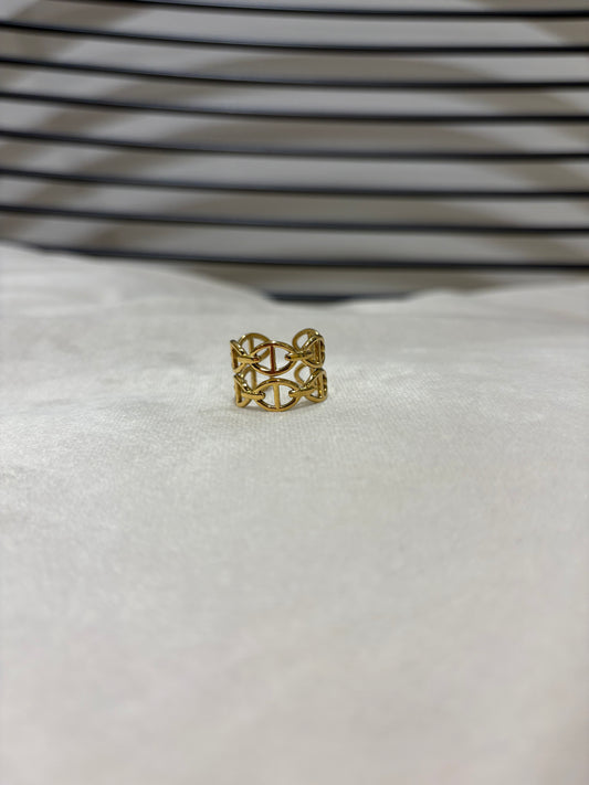 Bague dorée réglable