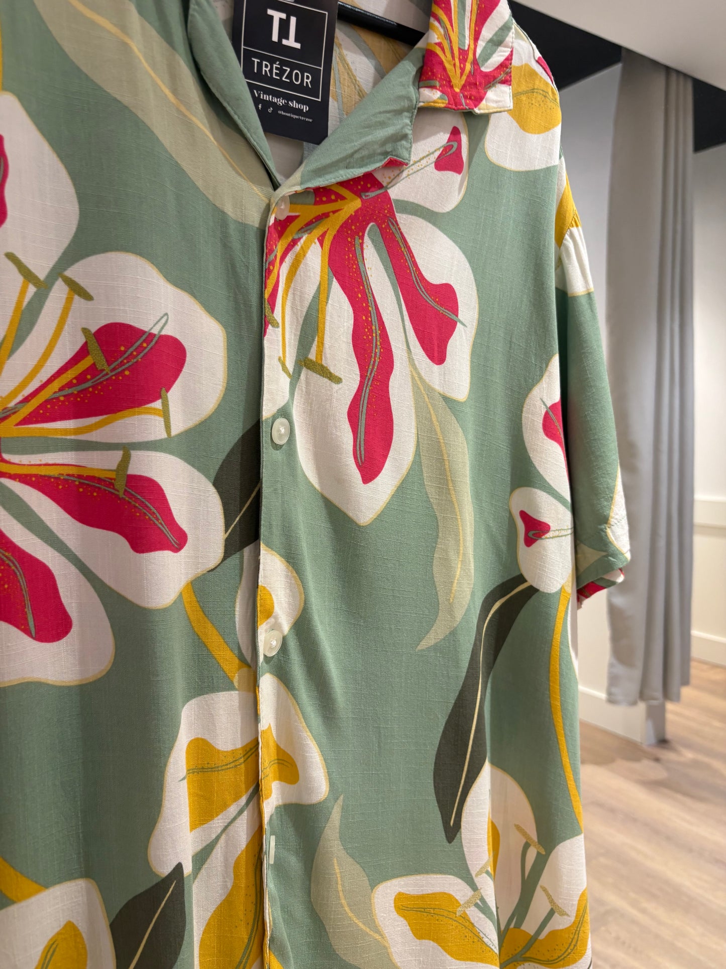 Chemise d’été homme à fleurs L