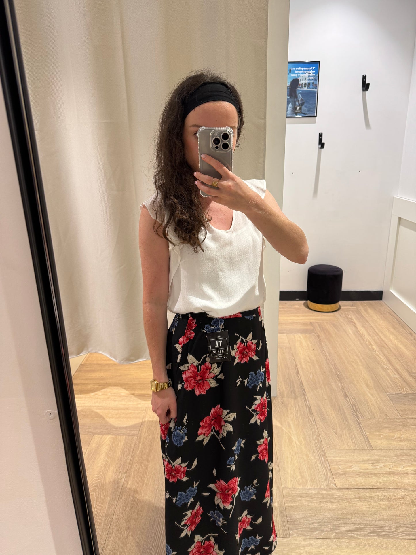 Jupe longue à fleurs 36