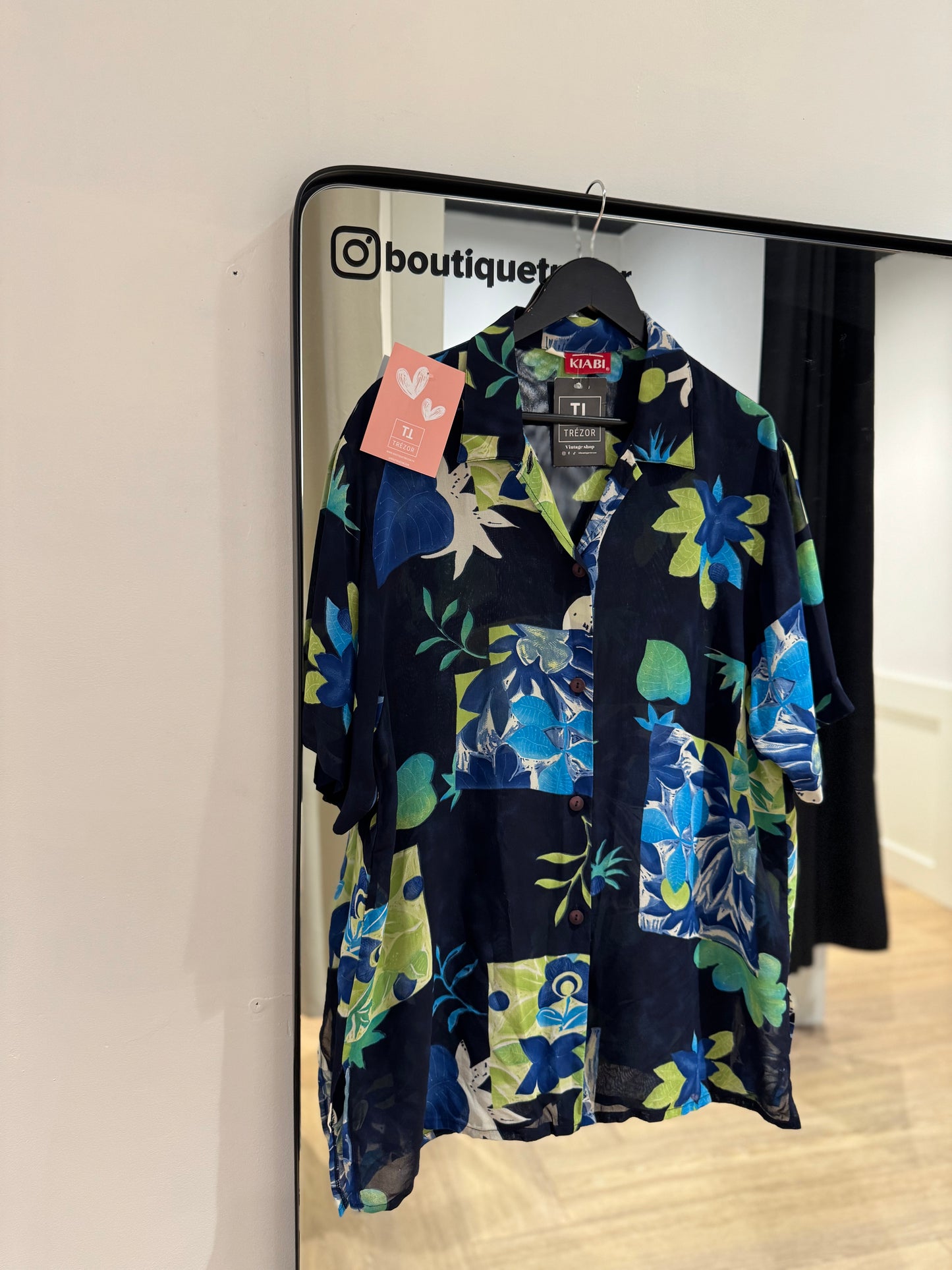 Blouse fluide vintage à fleurs XXL