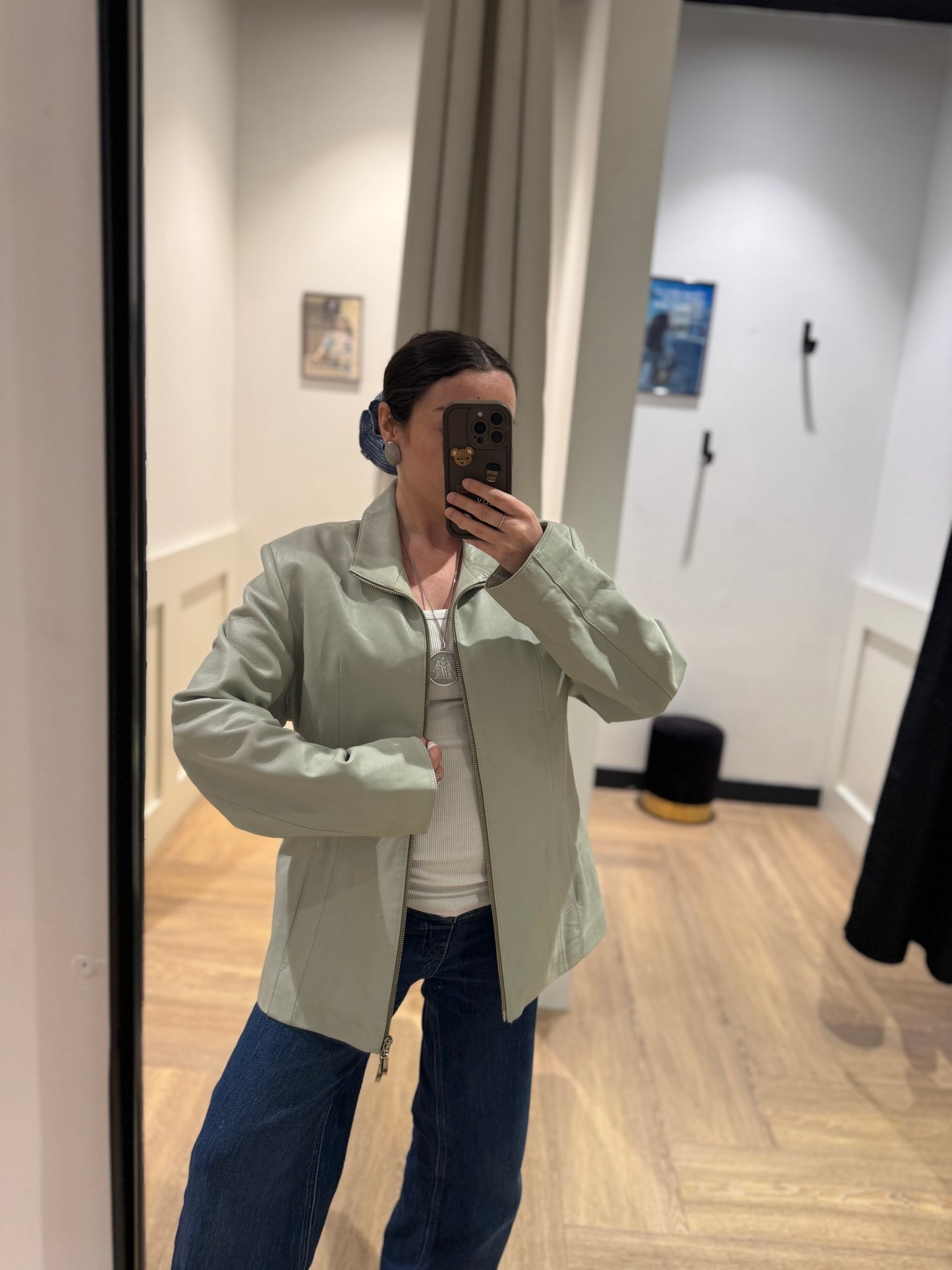 Veste en cuir vintage M