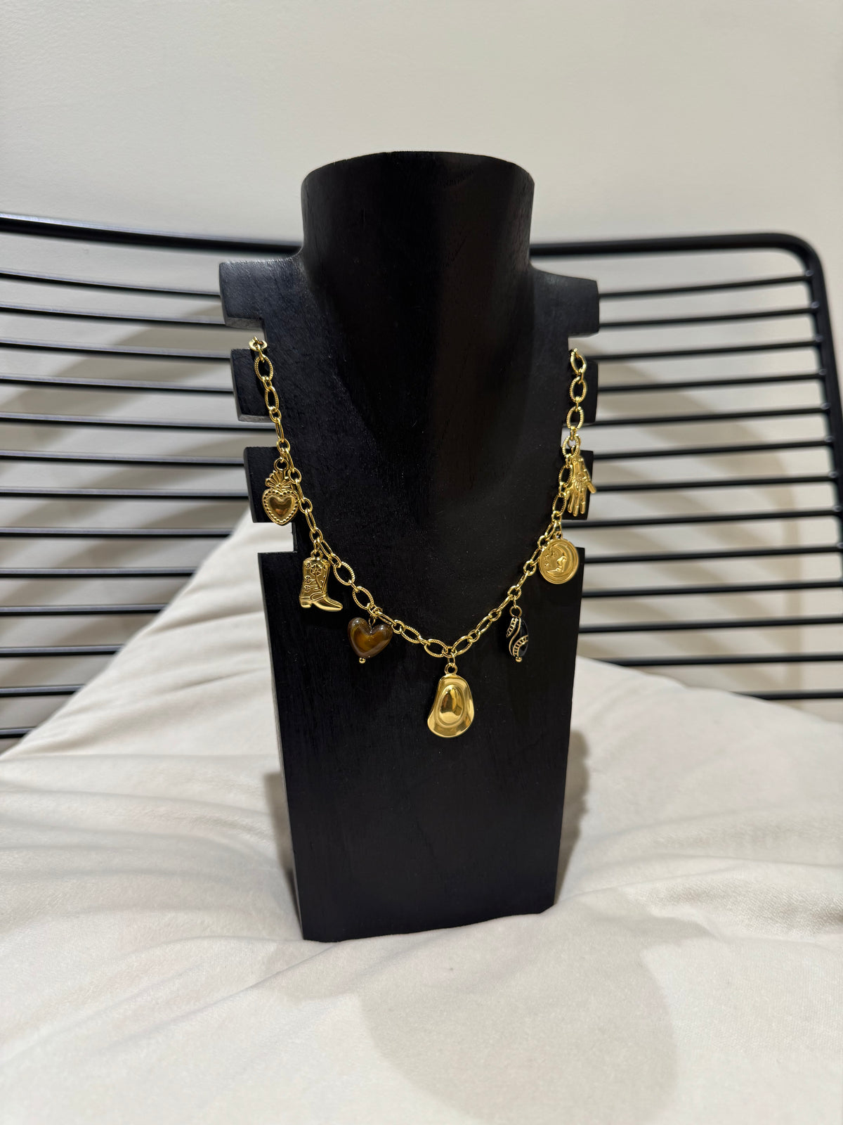 Collier à breloques en acier inoxydable