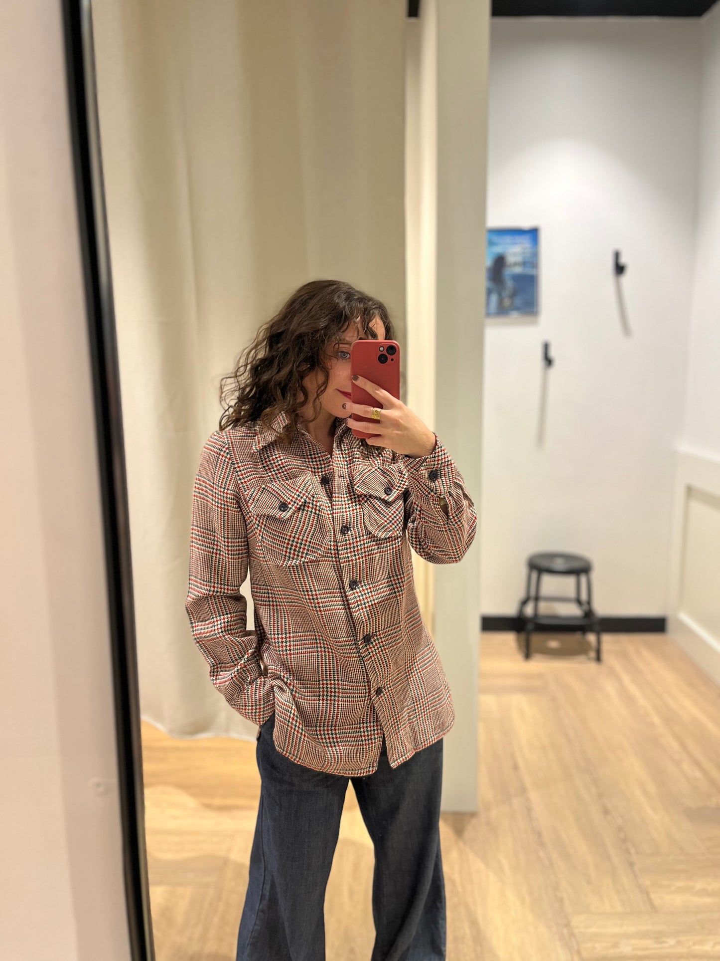 Chemise à carreaux vintage XS