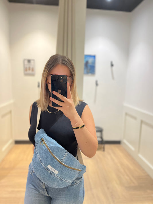 Sac banane en jean upcyclé Trézor