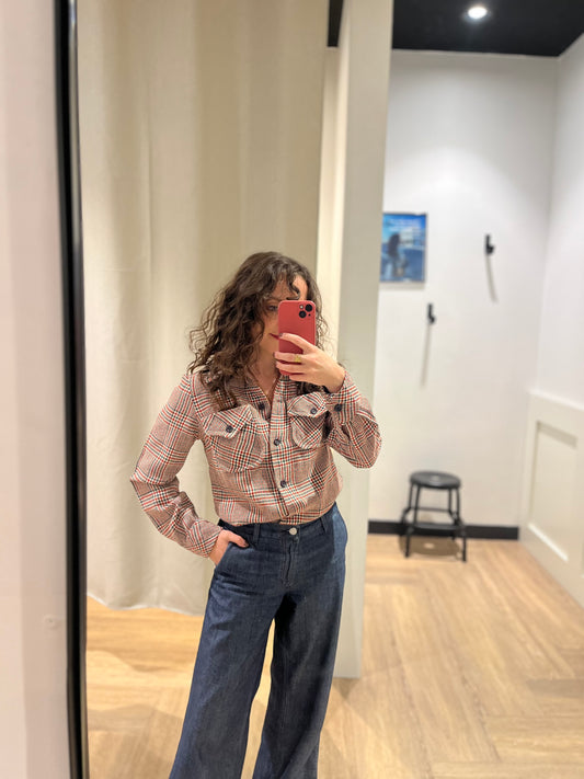 Chemise à carreaux vintage XS